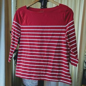 Red and white striped shirt